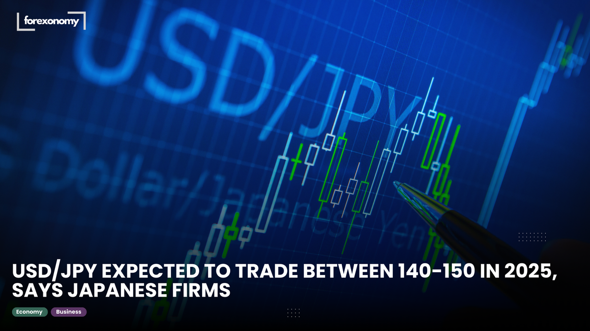USD/JPY EXPECTED TO TRADE BETWEEN 140-150 IN 2025, SAYS JAPANESE FIRMS