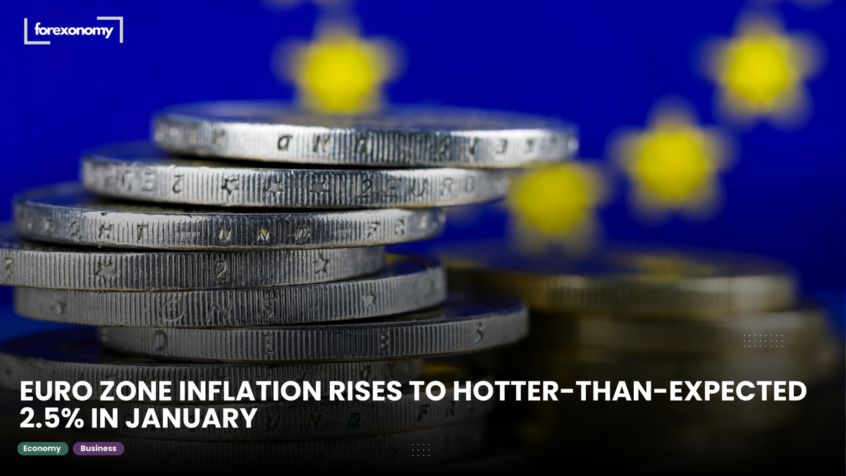 EURO ZONE INFLATION RISES TO HOTTER-THAN-EXPECTED 2.5% IN JANUARY