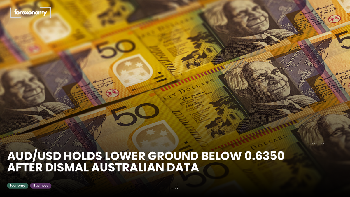 AUD/USD HOLDS LOWER GROUND BELOW 0.6350 AFTER DISMAL AUSTRALIAN DATA