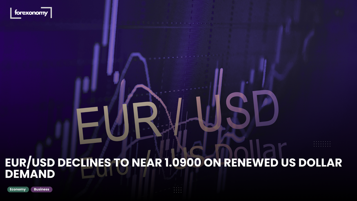 EUR/USD DECLINES TO NEAR 1.0900 ON RENEWED US DOLLAR DEMAND