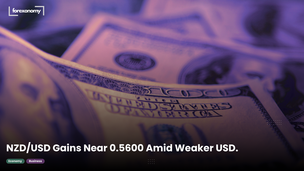 NZD/USD Gains Near 0.5600 Amid Weaker USD.