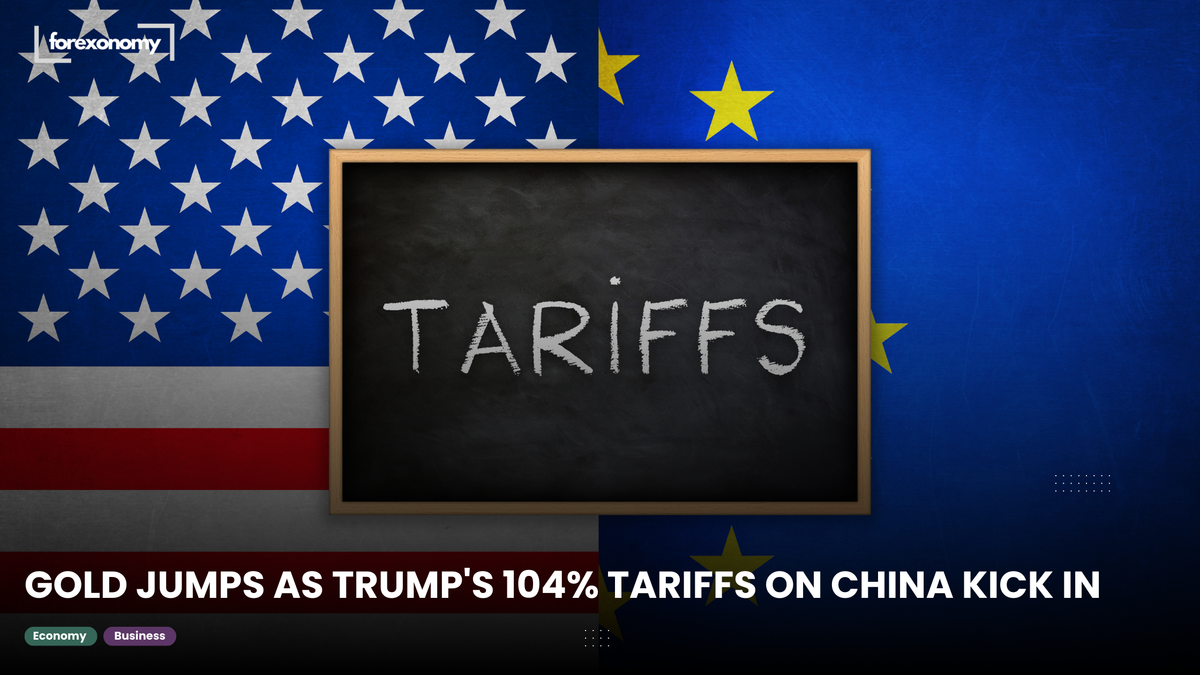 GOLD JUMPS AS TRUMP'S 104% TARIFFS ON CHINA KICK IN
