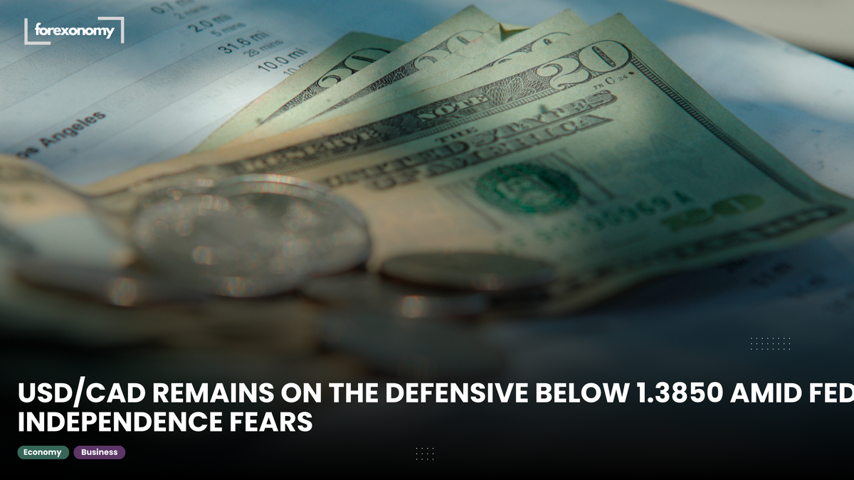 USD/CAD REMAINS ON THE DEFENSIVE BELOW 1.3850 AMID FED INDEPENDENCE FEARS