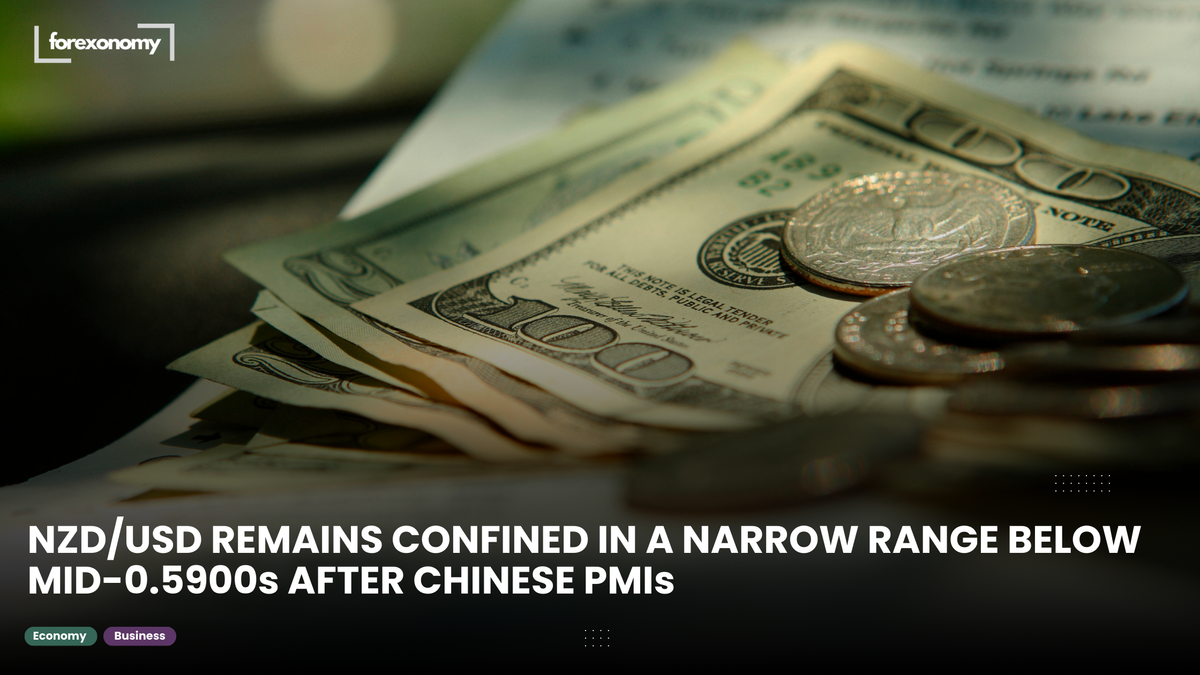 NZD/USD REMAINS CONFINED IN A NARROW RANGE BELOW MID-0.5900s AFTER CHINESE PMIs