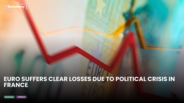 EURO SUFFERS CLEAR LOSSES DUE TO POLITICAL CRISIS IN FRANCE