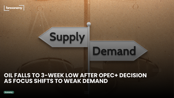 OIL FALLS TO 3-WEEK LOW AFTER OPEC+ DECISION AS FOCUS SHIFTS TO WEAK DEMAND