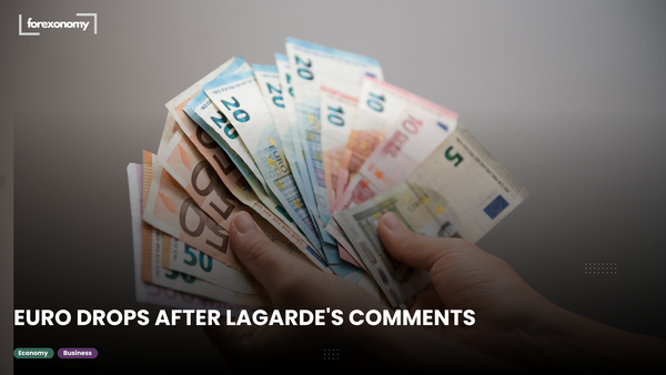 EURO DROPS AFTER LAGARDE'S COMMENTS