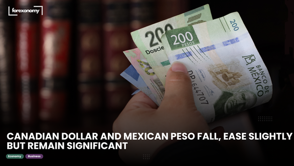 CANADIAN DOLLAR AND MEXICAN PESO FALL, EASE SLIGHTLY BUT REMAIN SIGNIFICANT
