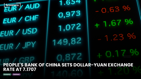 PEOPLE'S BANK OF CHINA SETS DOLLAR-YUAN EXCHANGE RATE AT 7.1707