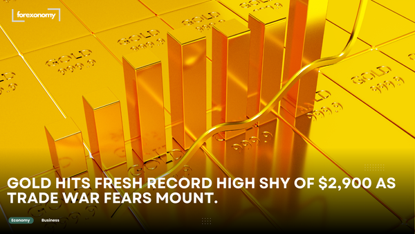 GOLD HITS FRESH RECORD HIGH SHY OF $2,900 AS TRADE WAR FEARS MOUNT.