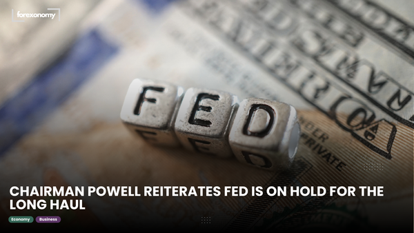 CHAIRMAN POWELL REITERATES FED IS ON HOLD FOR THE LONG HAUL