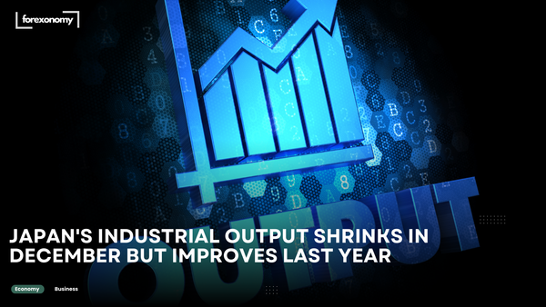 JAPAN'S INDUSTRIAL OUTPUT SHRINKS IN DECEMBER BUT IMPROVES LAST YEAR