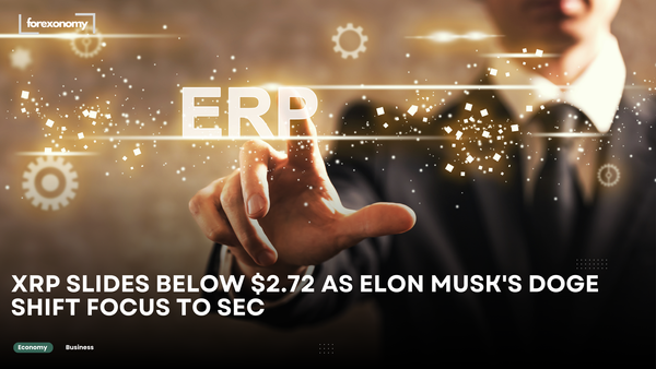 XRP SLIDES BELOW $2.72 AS ELON MUSK'S DOGE SHIFT FOCUS TO SEC