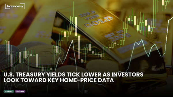 U.S. TREASURY YIELDS TICK LOWER AS INVESTORS LOOK TOWARD KEY HOME-PRICE DATA