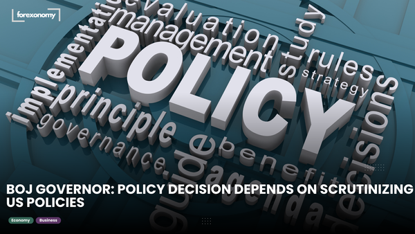BOJ GOVERNOR: POLICY DECISION DEPENDS ON SCRUTINIZING US POLICIES
