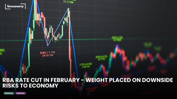 RBA RATE CUT IN FEBRUARY - WEIGHT PLACED ON DOWNSIDE RISKS TO ECONOMY