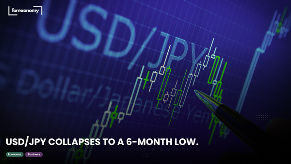 USD/JPY COLLAPSES TO A 6-MONTH LOW.