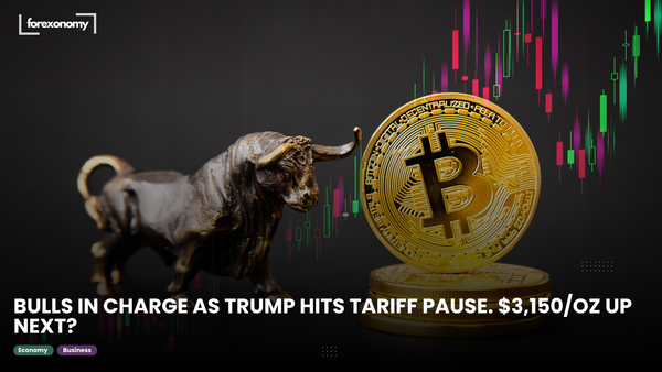 BULLS IN CHARGE AS TRUMP HITS TARIFF PAUSE. $3,150/OZ UP NEXT?