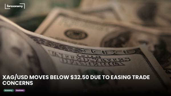 XAG/USD MOVES BELOW $32.50 DUE TO EASING TRADE CONCERNS