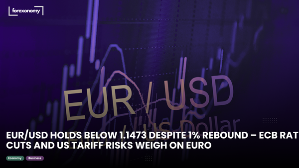 EUR/USD HOLDS BELOW 1.1473 DESPITE 1% REBOUND – ECB RATE CUTS AND US TARIFF RISKS WEIGH ON EURO
