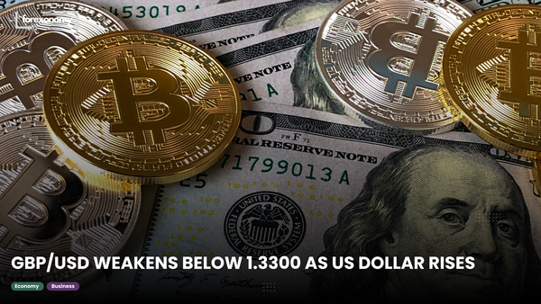 GBP/USD WEAKENS BELOW 1.3300 AS US DOLLAR RISES